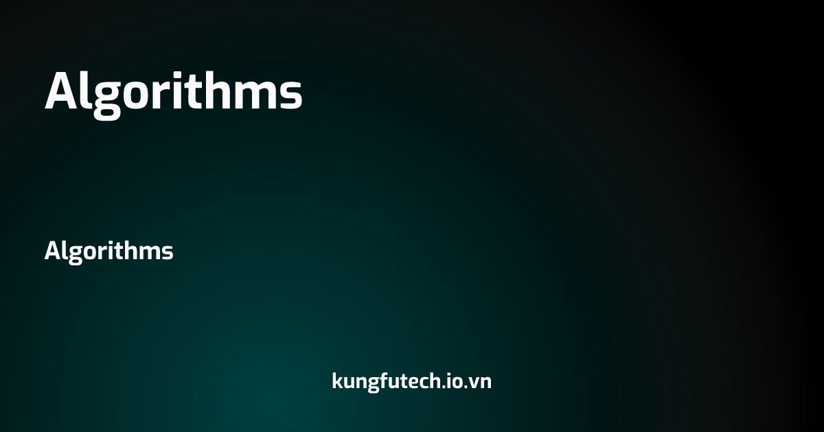 Algorithms